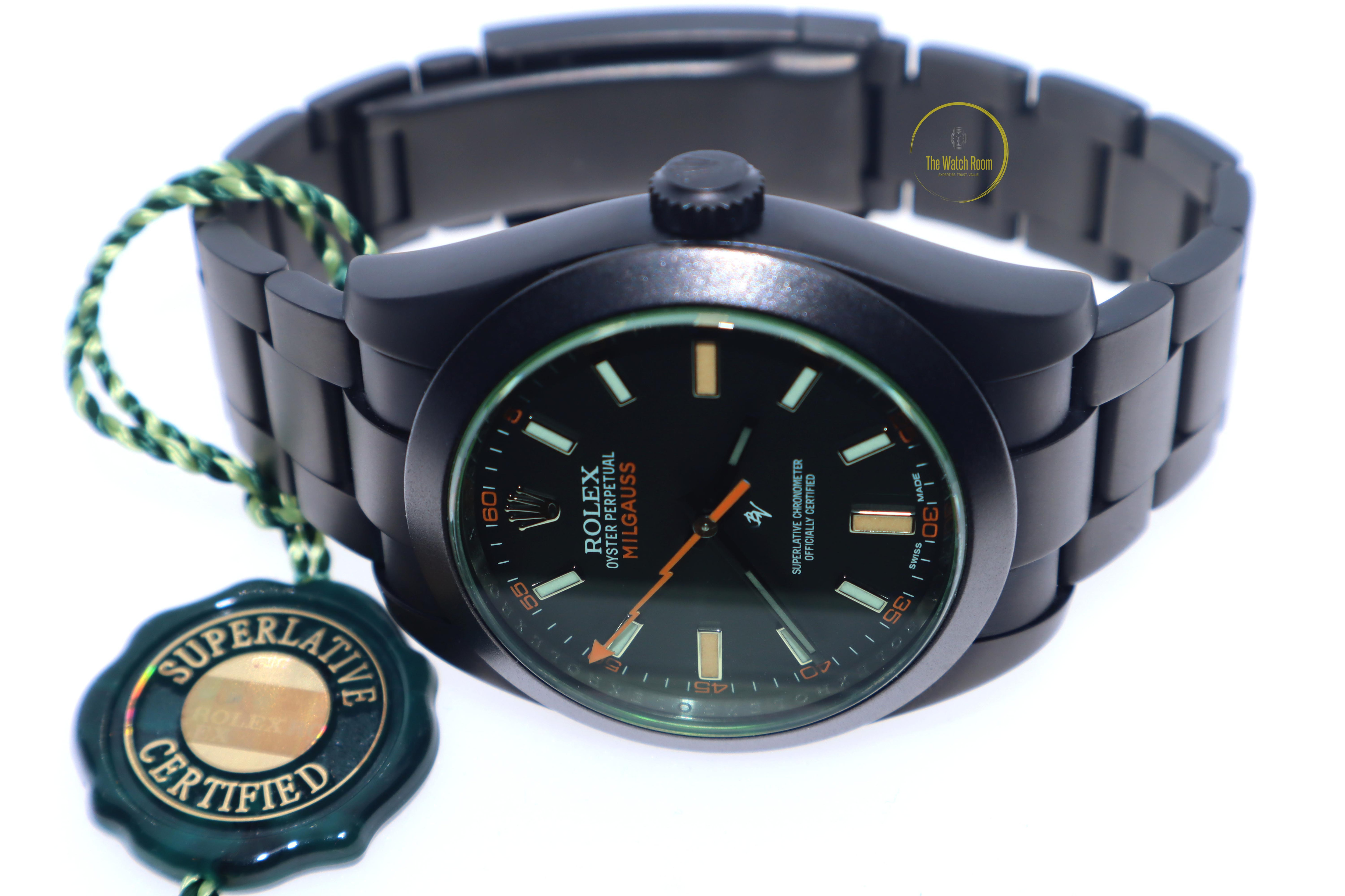 Rolex Milgauss Black Venom DLC Limited Edition - 2021 | The Watch Room