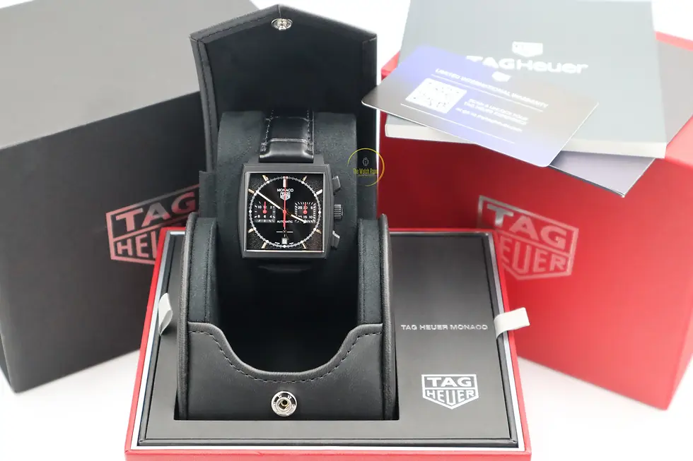 Thumbnail: Tag Heuer Monaco Chronograph 39mm DLC Titanium - 2024