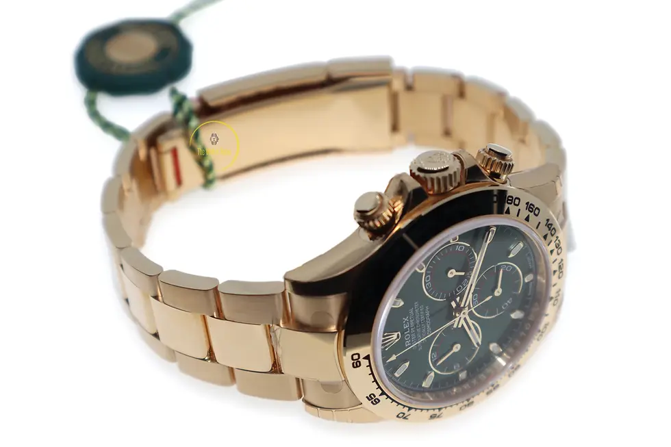 Thumbnail: Rolex Cosmograph Daytona Yellow Gold Green Dial - FULL FACTORY STICKERS - 2021