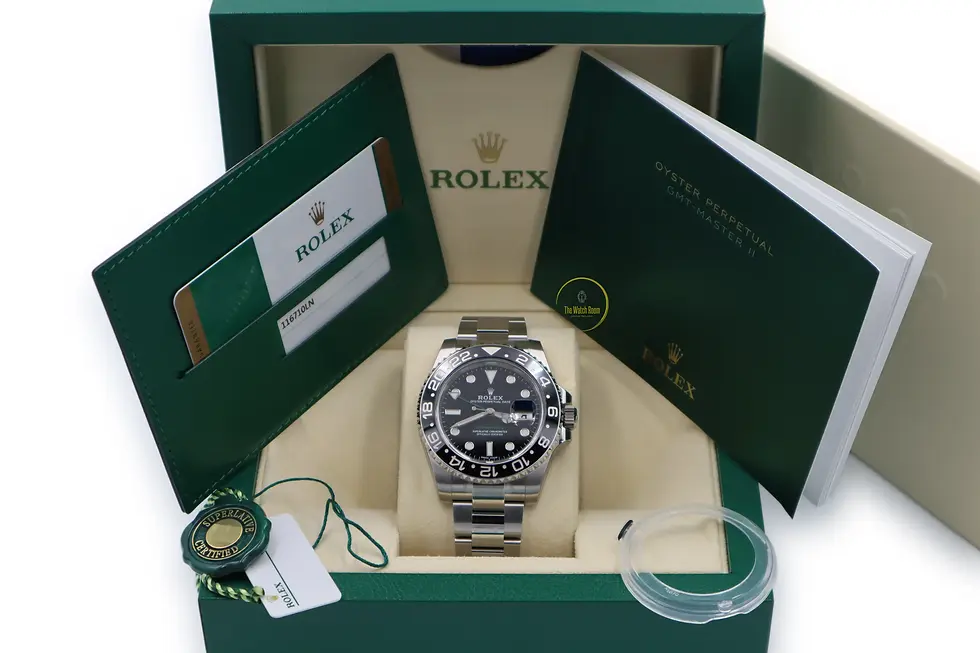 Thumbnail: Rolex GMT-Master II Black - FULL FACTORY STICKERS - 2017