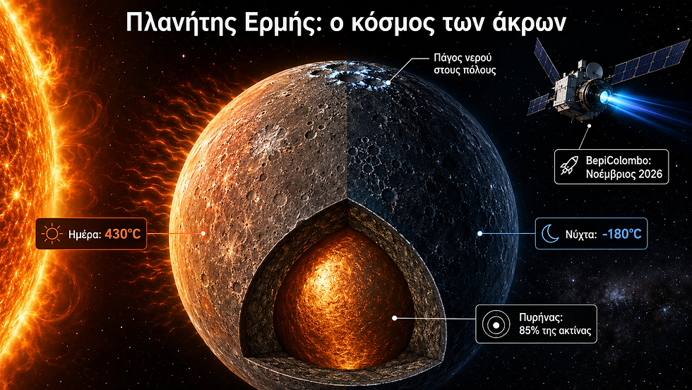 infographic of planet Mercury