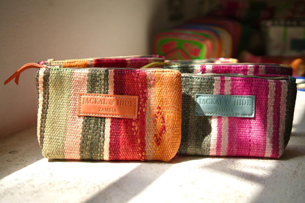 Wash bags made with morrocan textiles