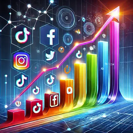 DALL·E 2024-09-16 14.09.12 - A vibrant and modern image representing a rising graph to sym