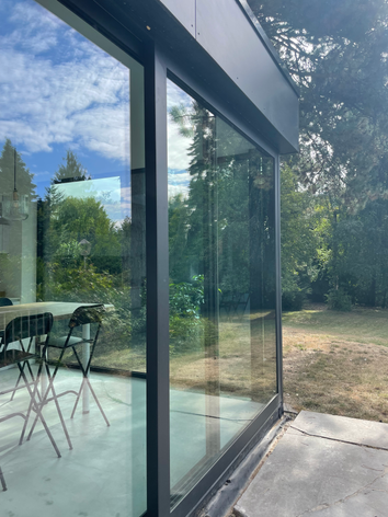 Rénovation, habitation, architecture intérieur, trespa, bardage