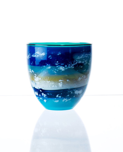 ガラス工房aun 海と空　新作 雲のゆくえ グラス（濃紺） | 花宵ガラス工房