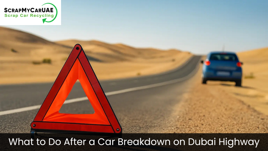a car breakdown on dubai highway