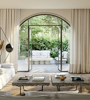 Warm cream and grey living room