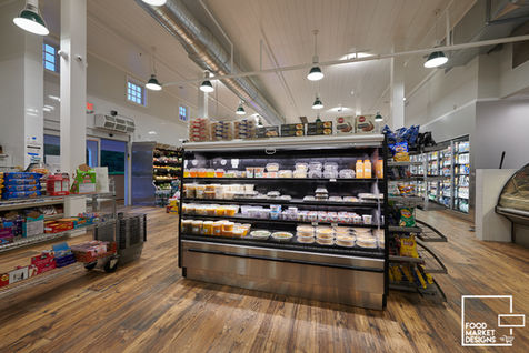 Interior photo of Damark's Market, a grocery store located in East Hampton, New York.