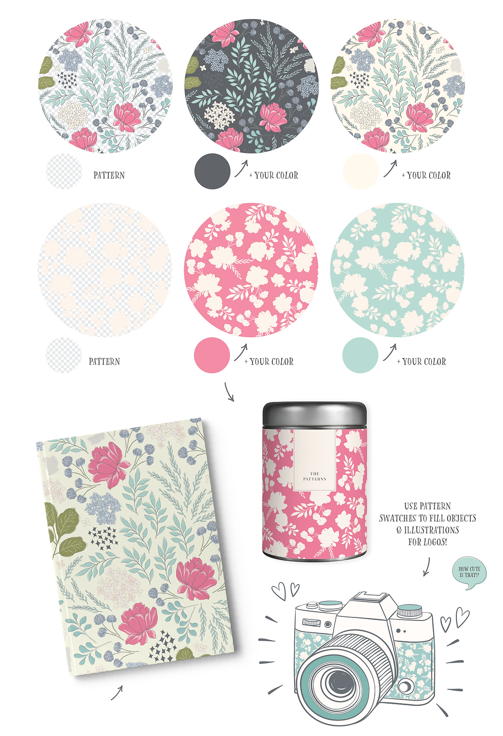 Thumbnail: Emily Spadoni Floral Pattern Download Pretty Stylish Design Set