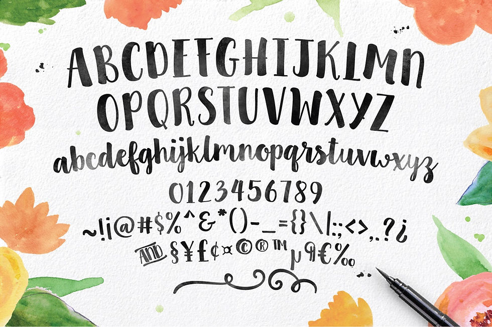 Thumbnail: Emily Spadoni Clementine Hand lettered Script Download Brush Cursive Font