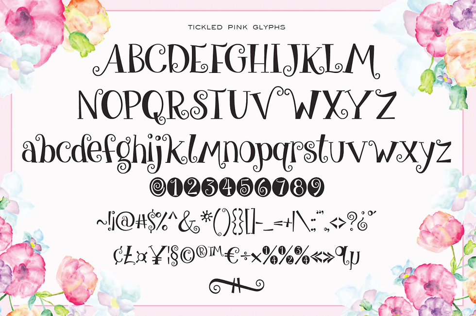Thumbnail: Emily Spadoni quirky pretty font download Tickled Pink aka Give Me Some Sugar