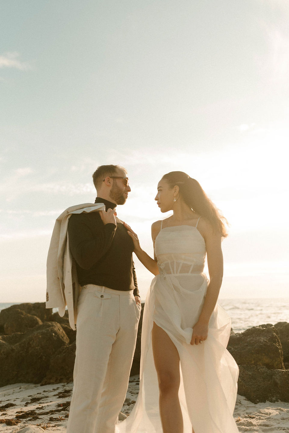 Amber + Danny || Elegant, Edgy and Fun engagement photos In Miami 