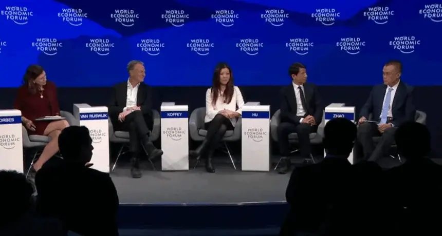 Binance’s founder, Changpeng Zhao, in Davos, Switzerland, Jan. 21, 2026