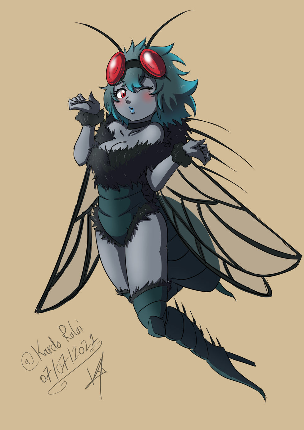 Waifu mouche pin-up