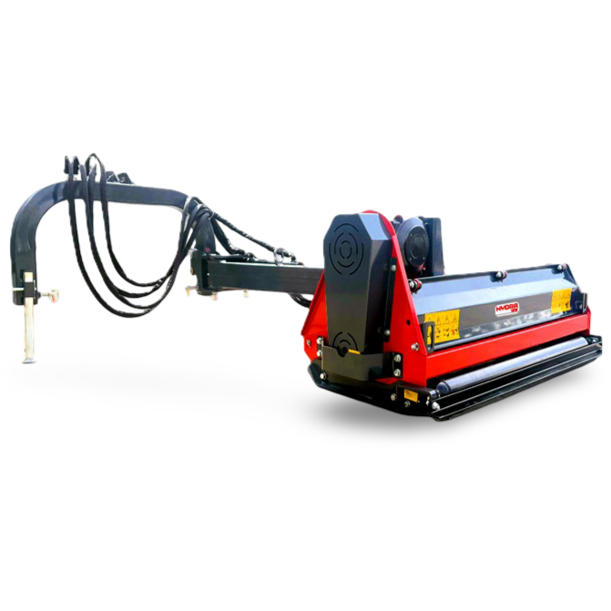 Trituradora de martillos Agrifarm Hydra. Maquinaria con brazo articulado hidráulico para limpieza de cunetas y taludes.