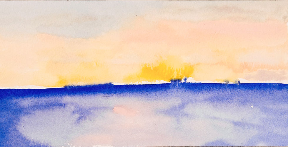 sky and sea Hawaii
paper watercolored