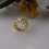 Thumbnail: Geometric Metallic Ring For Women Fashion Versatile Wide