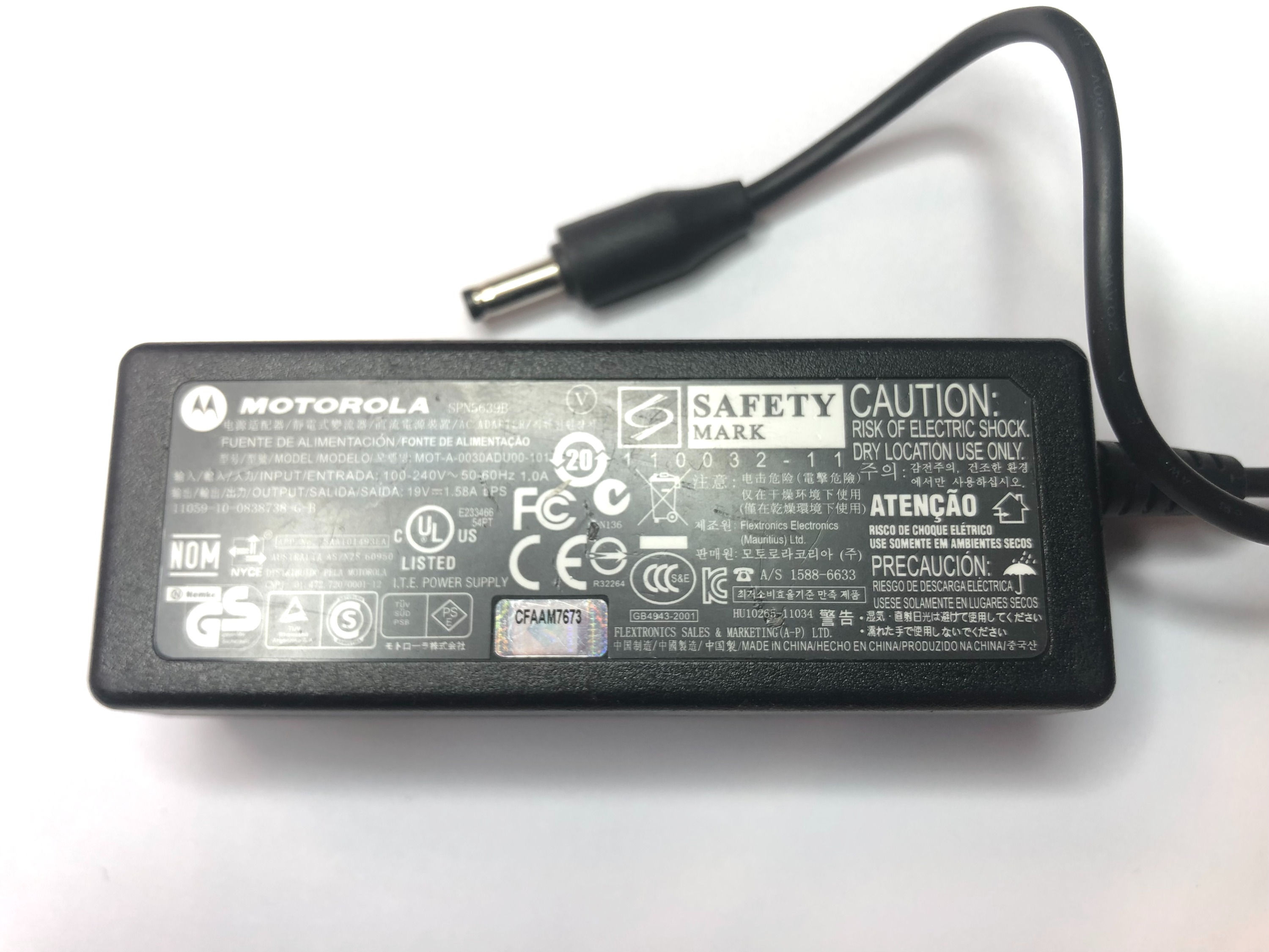 Original 30W Motorola MOT-A-0030ADU-101 AC Adaptateur Chargeur