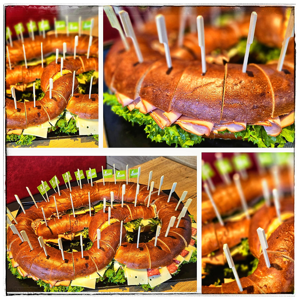 belegte Riesenbrezel