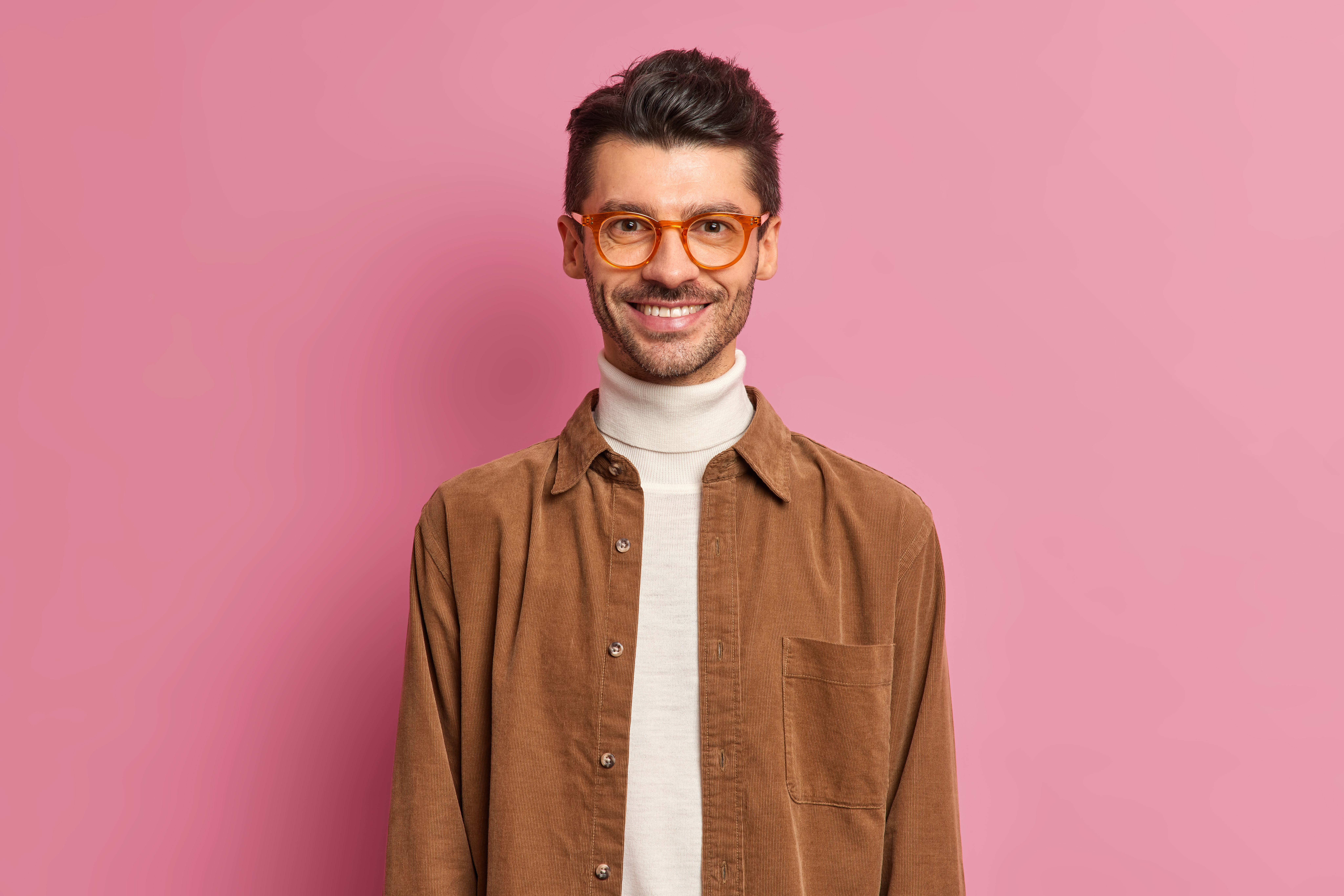 Smiling man with glasses