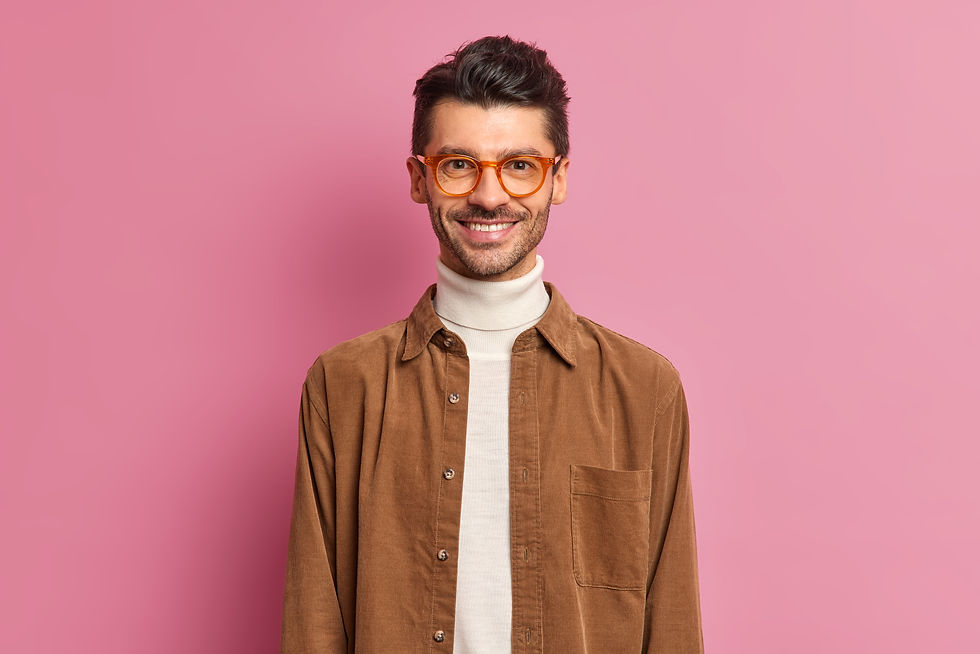 Smiling man with glasses
