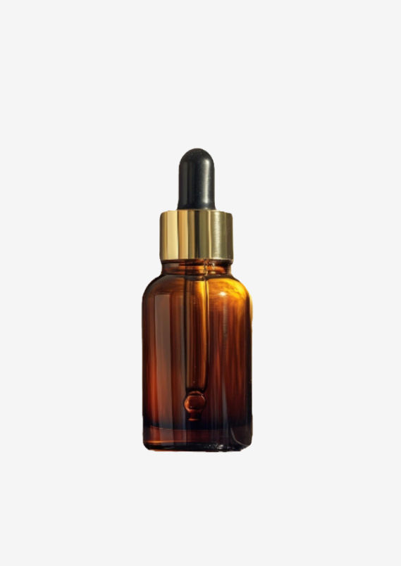 Amber face oil dropper bottle