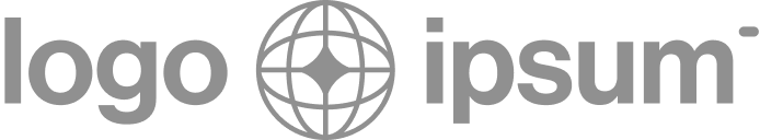 Logo ipsum logo with globe icon
