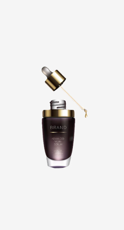 Dark face oil bottle with dropper