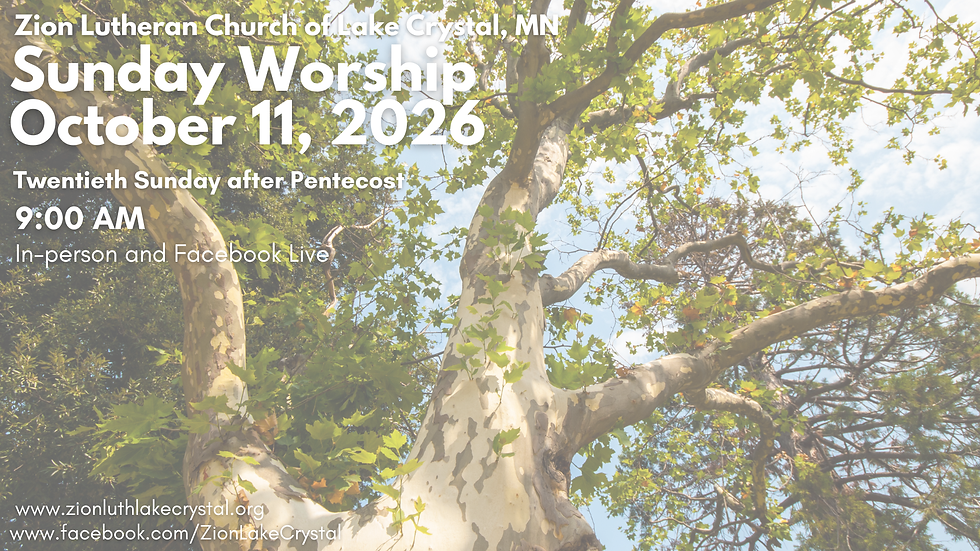 October 11, 2026 Online Resources for Worship