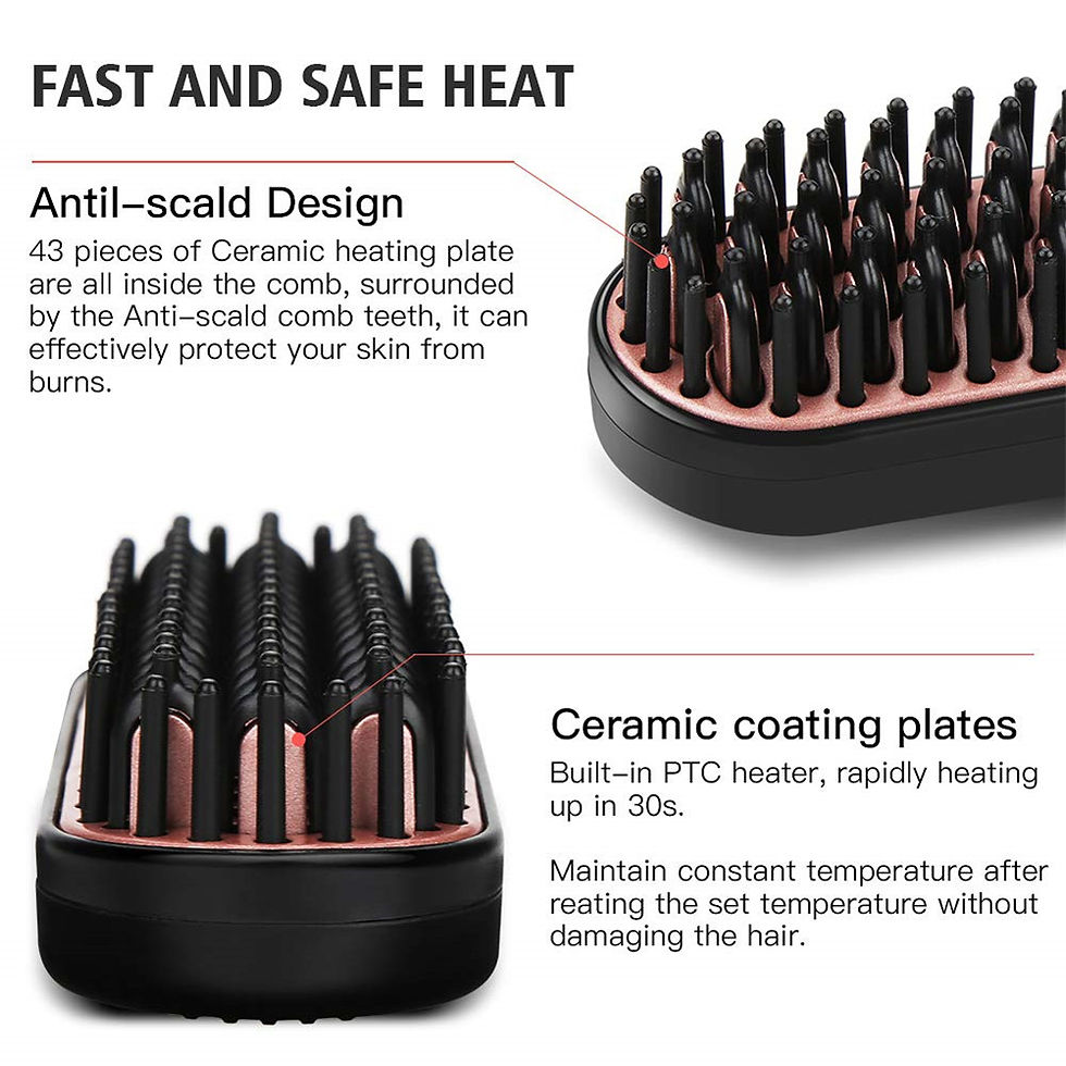 Miniatura: Straightening Brush and Beard Comb Set
