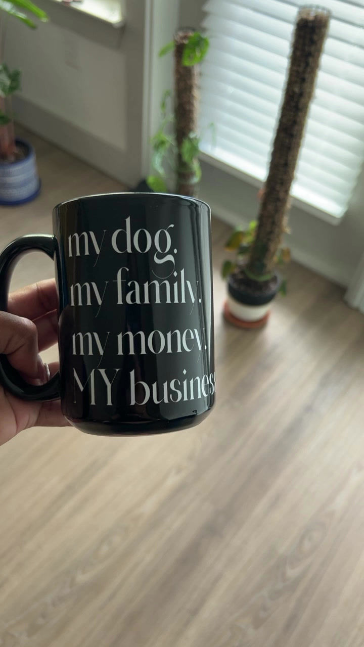 Thumbnail: MY black mug; Dog parent.
