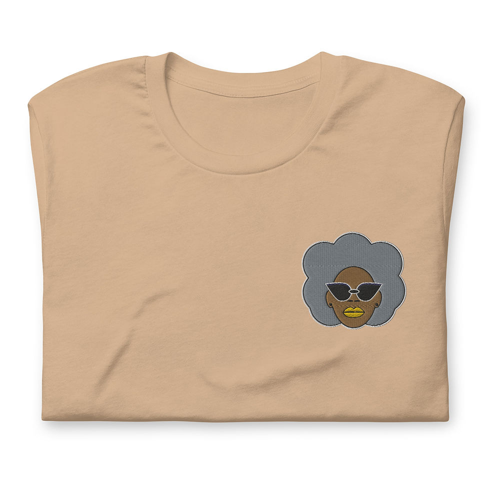 Thumbnail: "Golden Grey Girl" Embroidered tee.