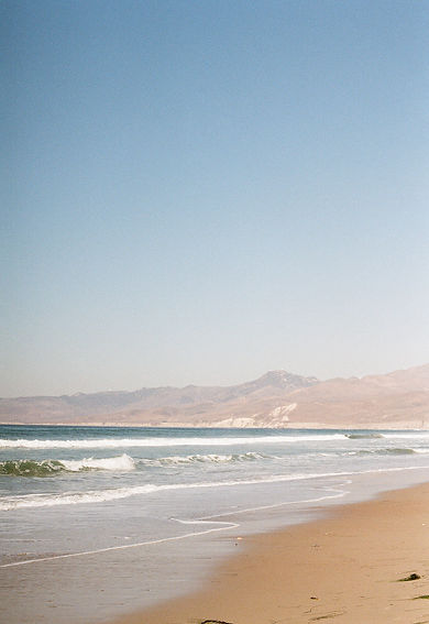 Sunny beach day in Jalama, California