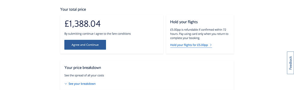 British Airways search