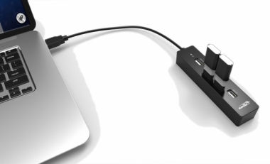 Miniatura: SENTEY Hub de cuatro puertos USB 3.0 Negro