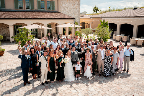 skupinové svatební fotky