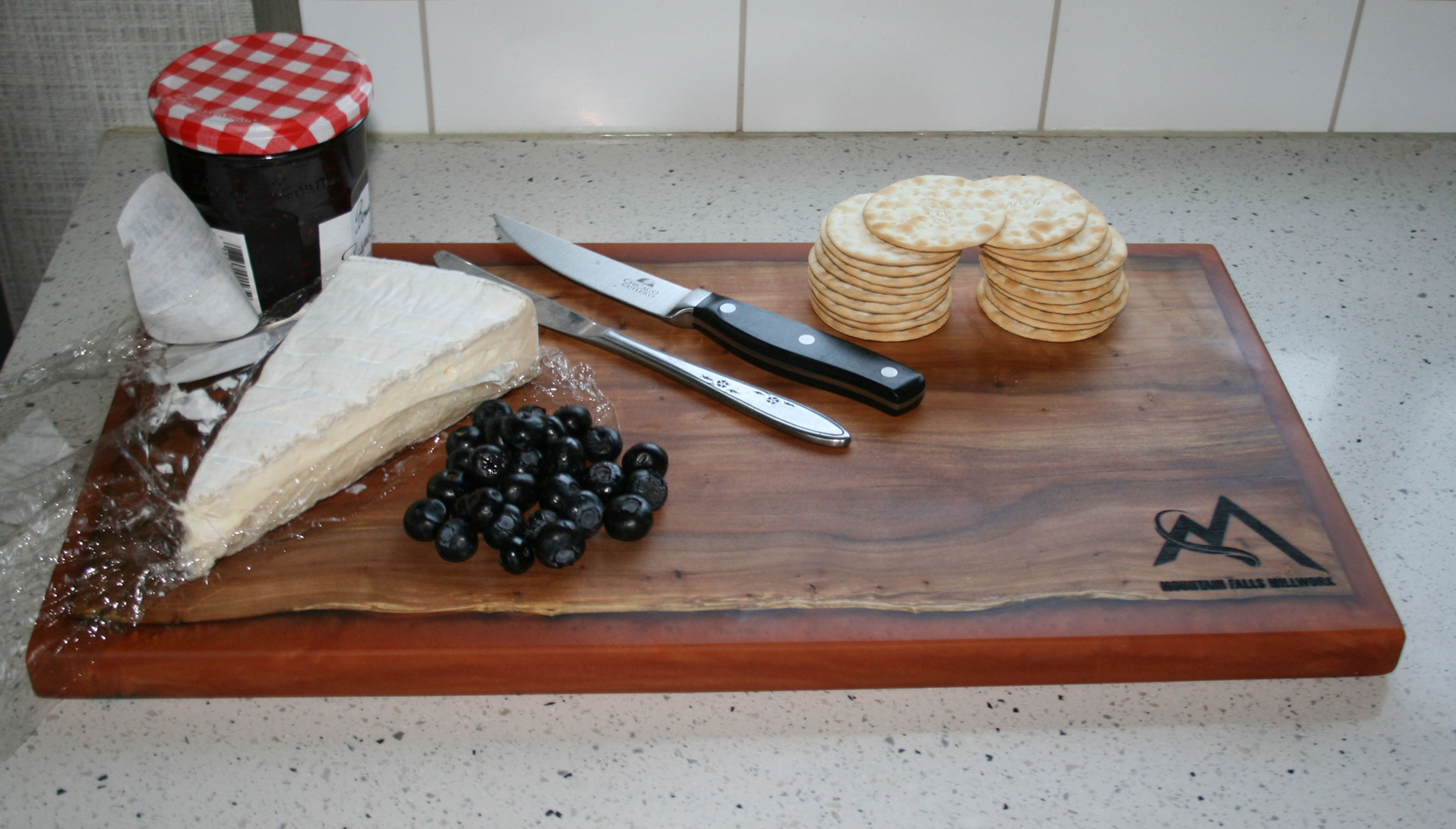 Apple Wood and Orange Epoxy Board