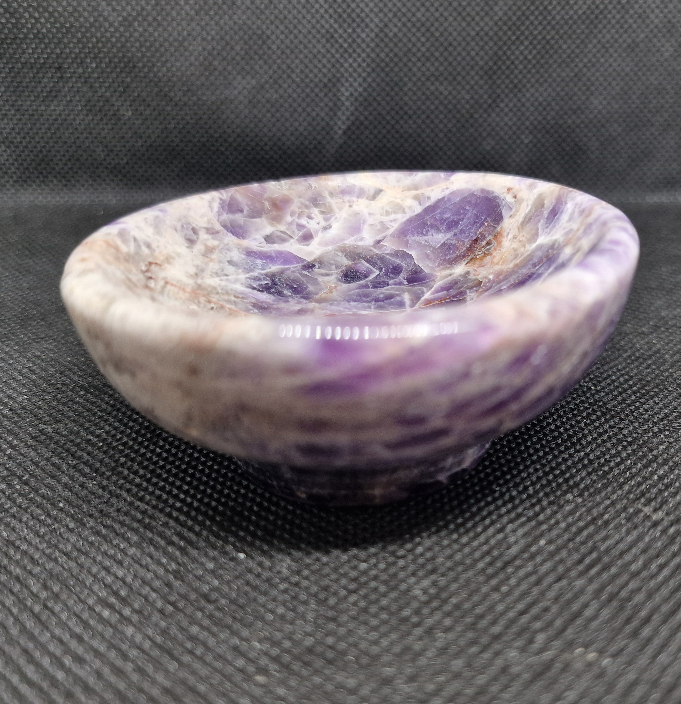 Chevron amethyst bowl