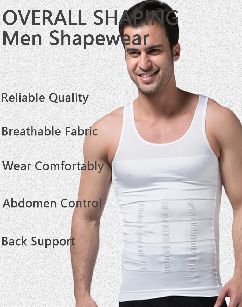 Thumbnail: YBFDO Men Body Shaper Slimming Compression Vest Undershirt Seamless Waist Traine