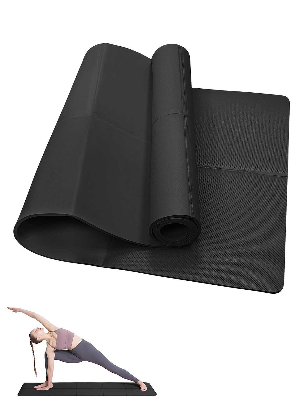 Thumbnail: Yoga Mat Pilates Fitness Mat 3/4/6mm Thicknes Non Slip Yoga Cushion Travel Fitne