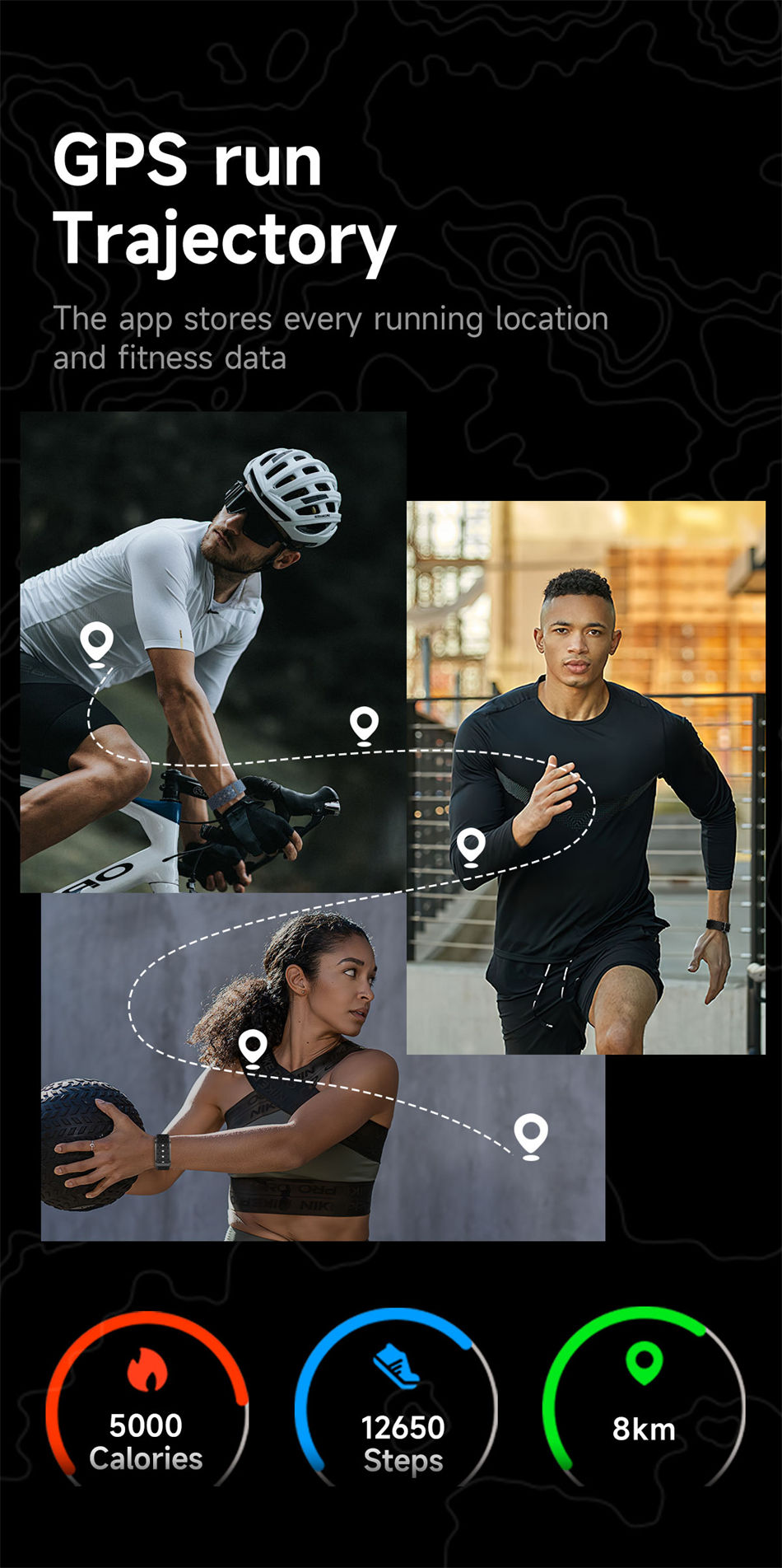 Thumbnail: New Sport Fitness Tracker Smart Bracelet Heart Rate Blood Pressure Monitor Pedom