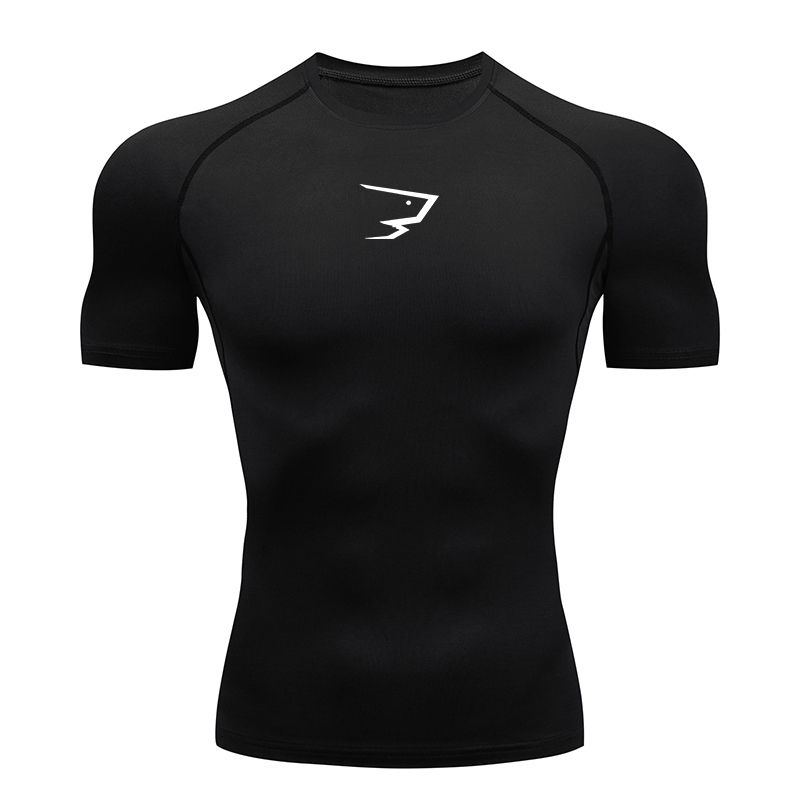 Thumbnail: Men Running Compression T-shirt Short Sleeve Sport Tees Gym Fitness Sportshirts 