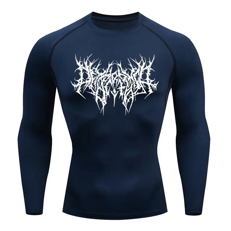 Thumbnail: Men's T-shirt Men Running Sport T Shirt Men Compression Fitness Tops Tee Quick D