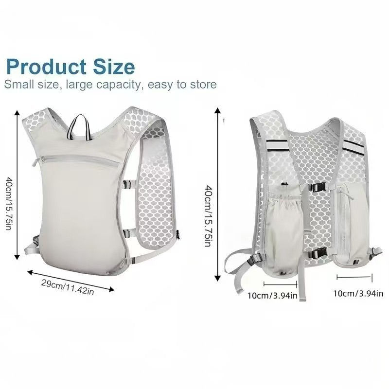 Thumbnail: Running Hydration Vest for Women and Men, Water-Resistant, Breathable, Backpack 