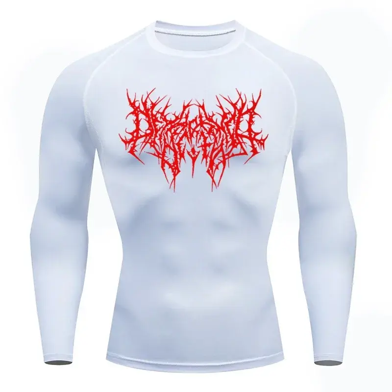 Thumbnail: Men's T-shirt Men Running Sport T Shirt Men Compression Fitness Tops Tee Quick D