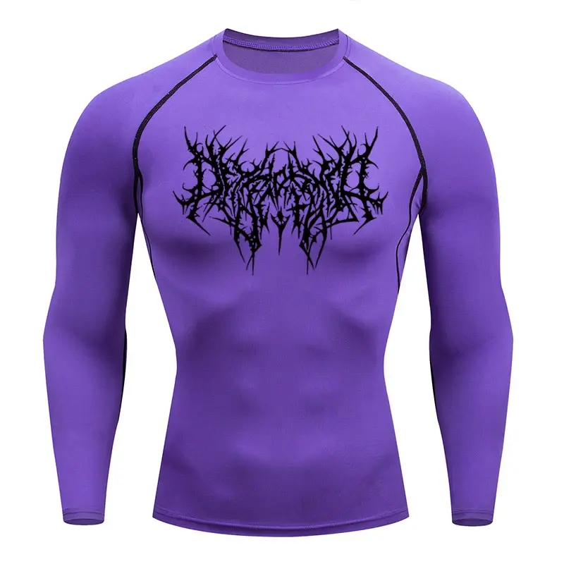 Thumbnail: Men's T-shirt Men Running Sport T Shirt Men Compression Fitness Tops Tee Quick D