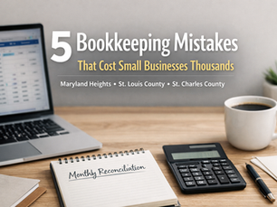 Computer on desk - 5 bookkeeping mistakes