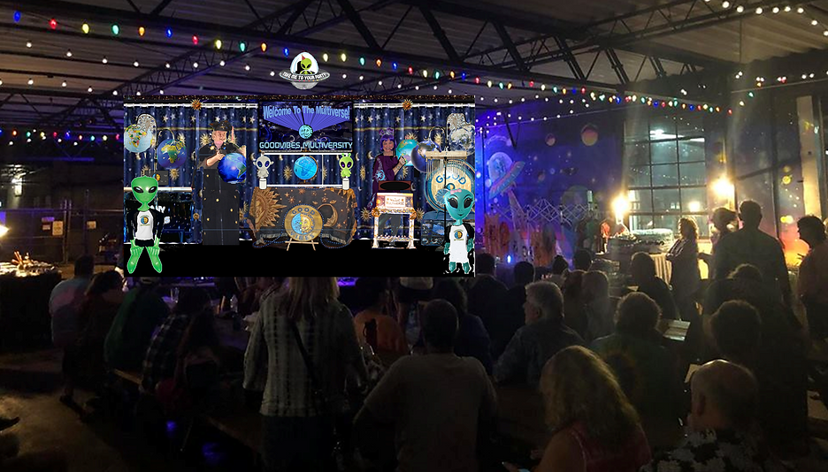 The GoodVibes on Cage Brewing stage