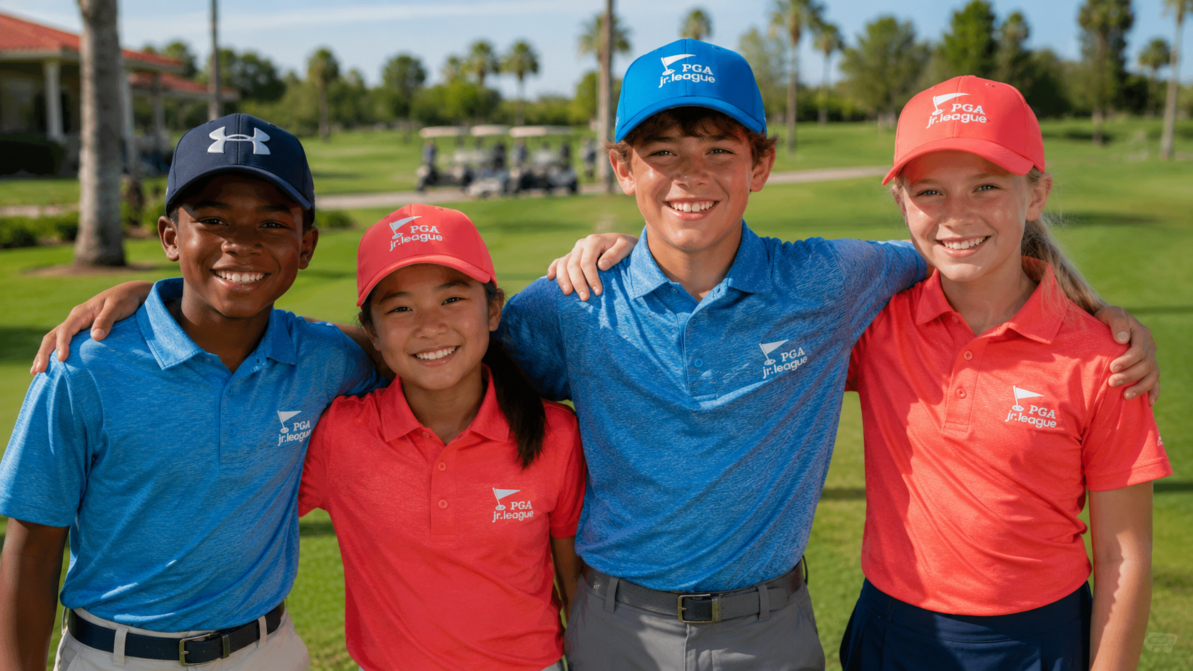 PGA Jr League Team at Royal St Cloud Florida Kids Golf with Coach Roger at Florida Junior Golf