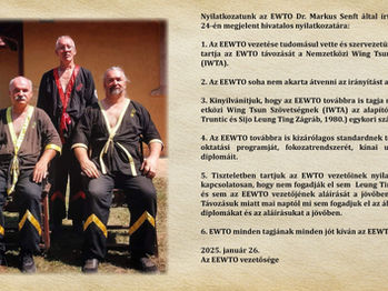 Oficiālais EEWTO paziņojums par EWTO 2025. gada 24. janvāra paziņojumu.